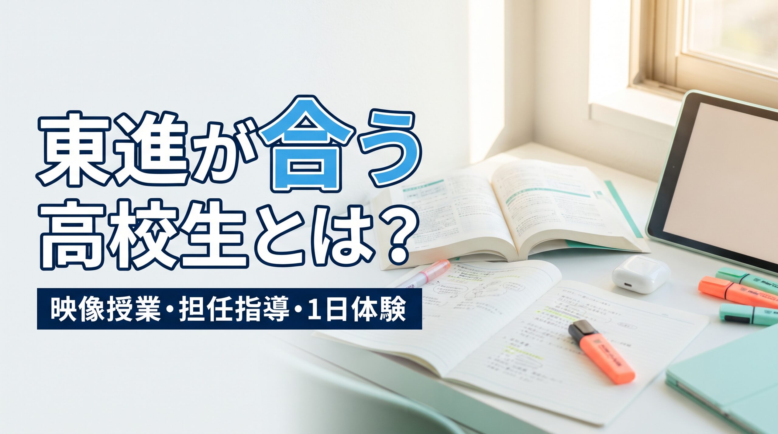 東進が合う 高校生とは？　映像授業・担任指導・1日体験